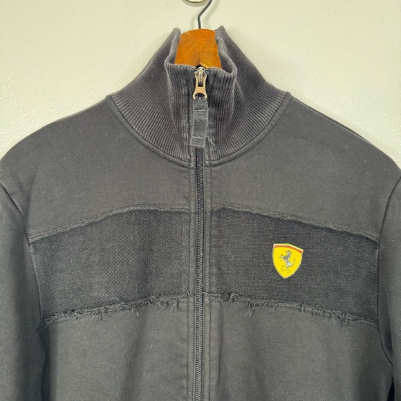 Puma Ferrari Black Full Zip Jacket Size Small - Picture 3 of 6